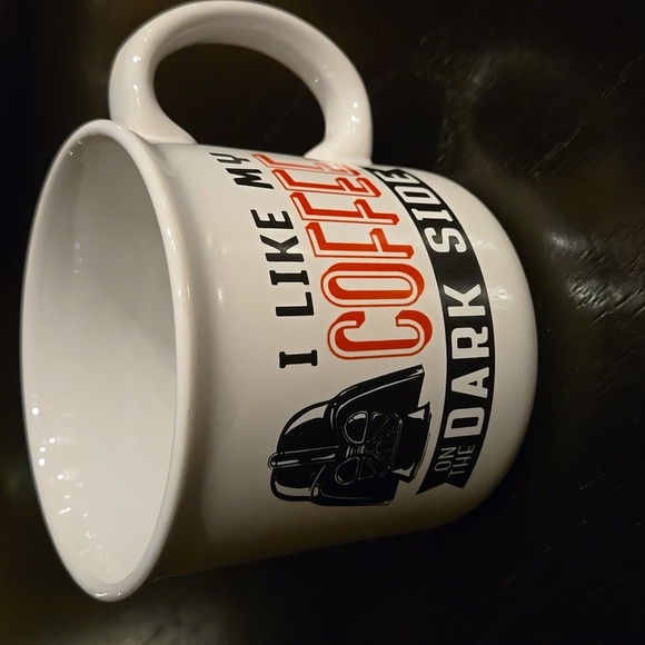 Star Wars Darth Vader I like my coffee on the dark side white black red mug - Picture 2 of 11